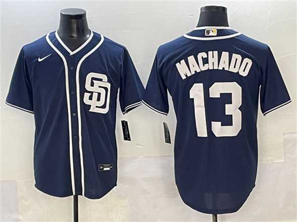 Men%27s San Diego Padres #13 Manny Machado Navy Cool Base Stitched Jersey->san diego padres->MLB Jersey